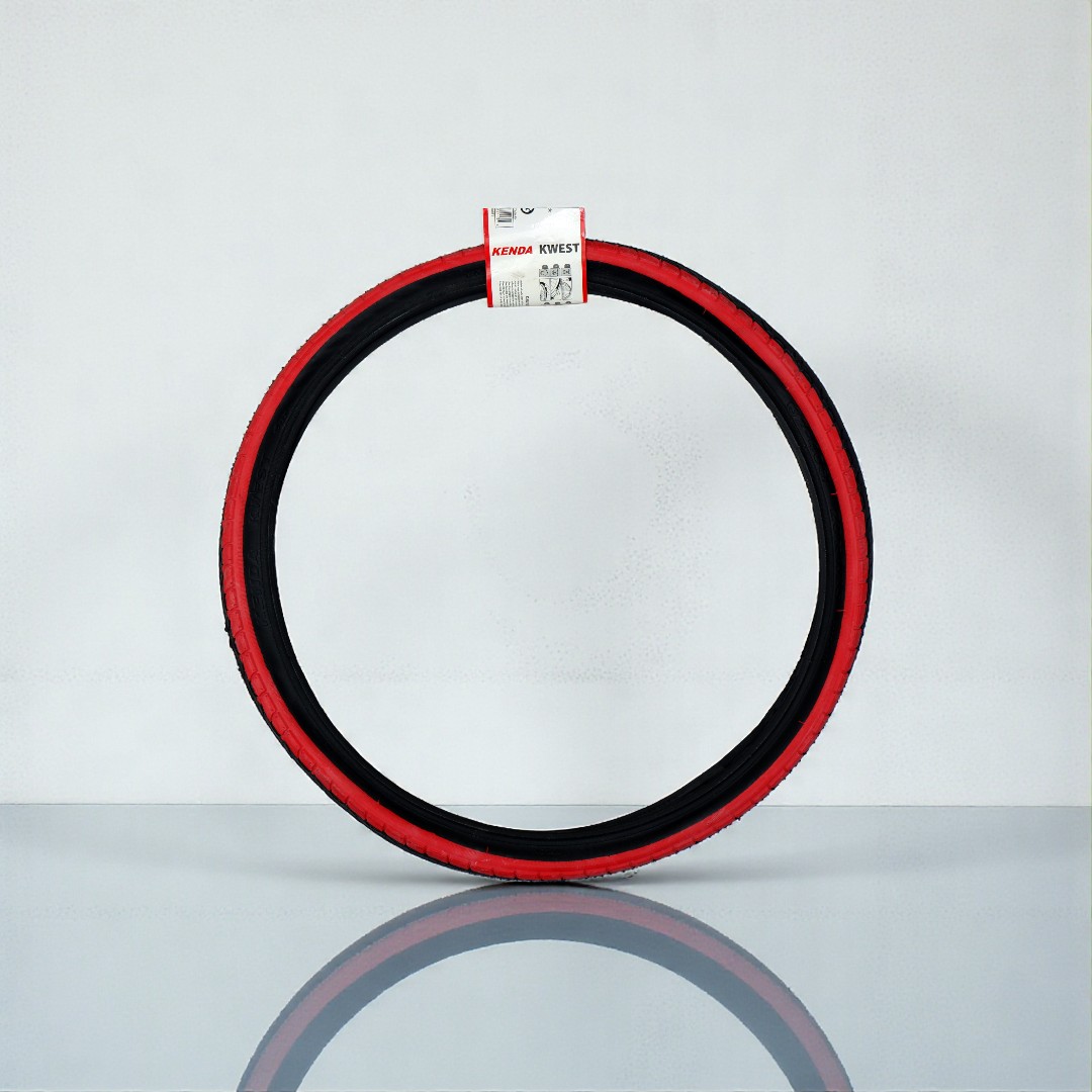 ยางนอกจักรยานเสือภูเขาทางเรียบ KENDA KWEST 26x1.50 26x1.95 ขอบเหลือง/แดง/น้ำเงิน