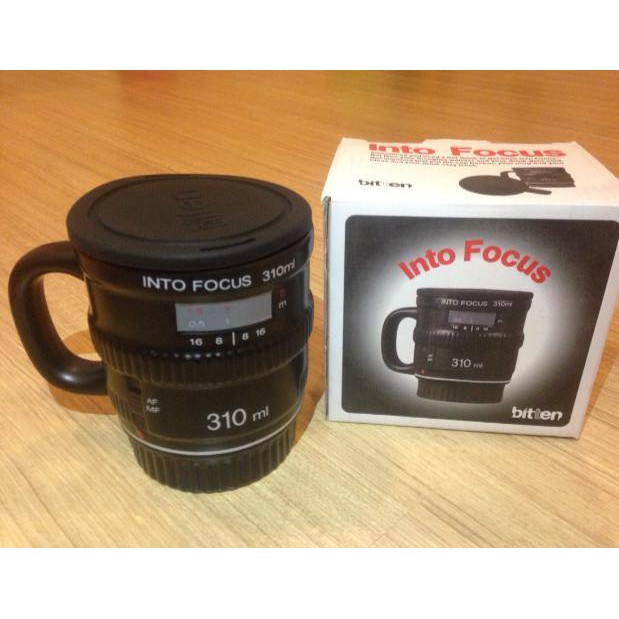 แก้วเลนส์กล้องแบบเซรามิก Lens Mug Into Focus