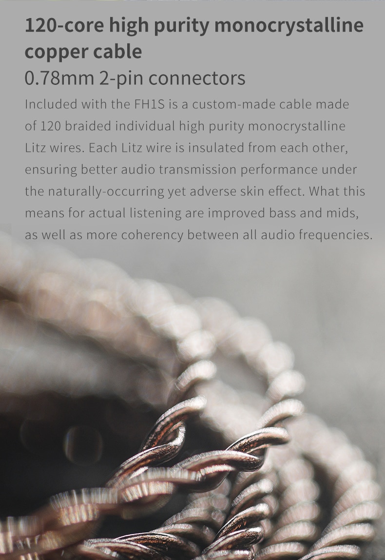 ขาย FiiO FH1s หูฟัง 2 ไดร์เวอร์ 1BA(Knowles)+1Dynamic ถอดสายได้