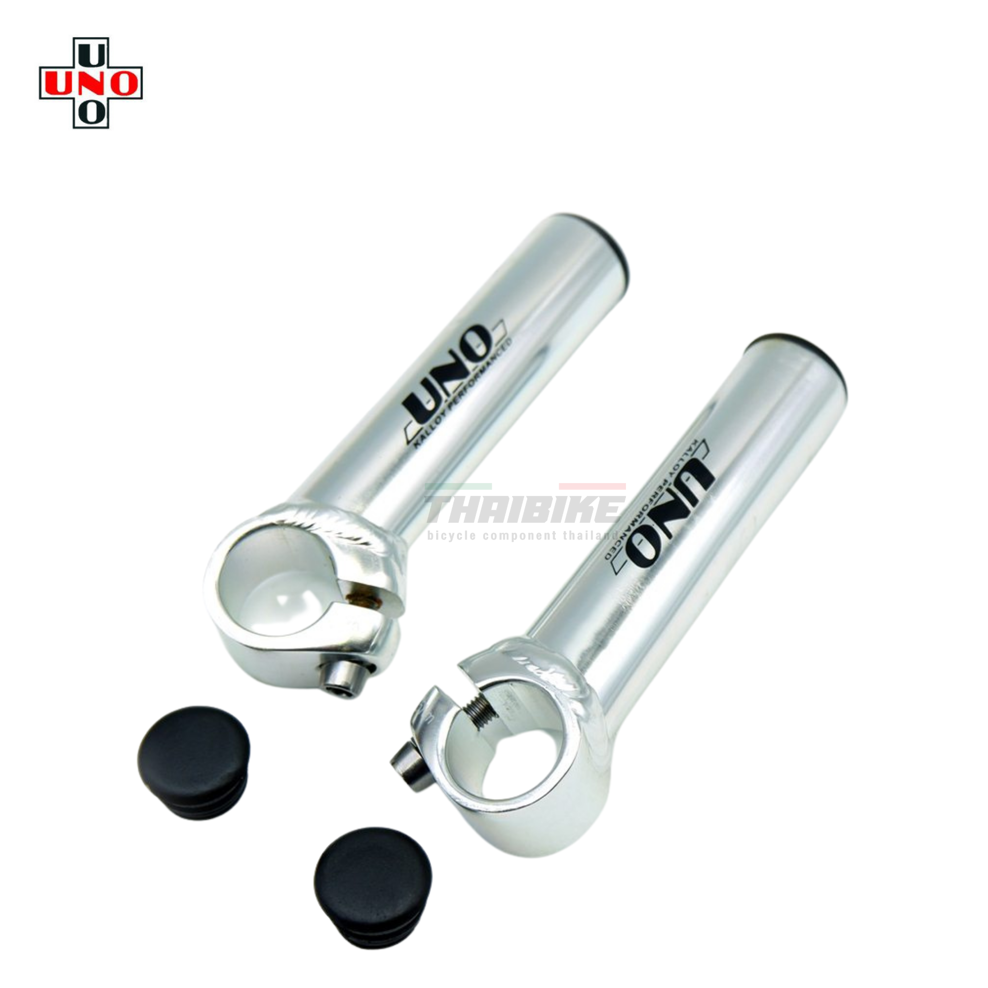 บาร์เอนติดจักรยานแบบอลูมิเนียม UNO งานไต้หวัน สีเงิน