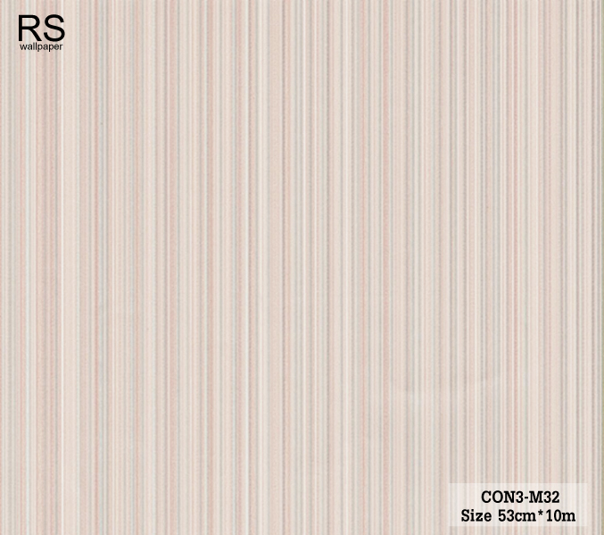 วอลเปเปอร์ ลายเส้นโทนสีน้ำตาลอมชมพูสลับสีเงิน CON3-M32