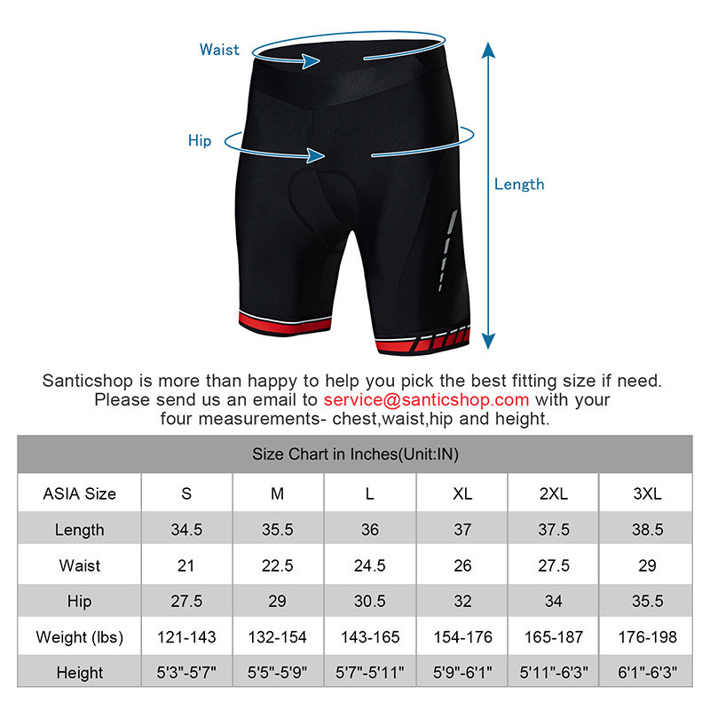 กางเกงปั่นจักรยานเป้าอิตาลี SANTIC M7C05086
