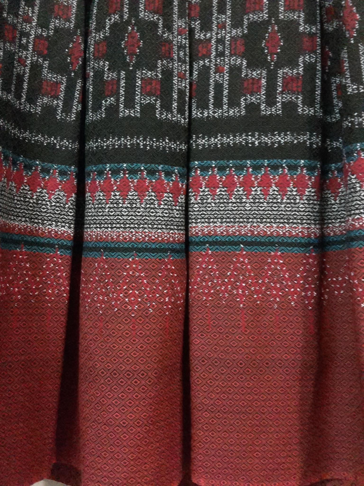 กระโปรงผ้าไทยสำเร็จรูป กระโปรงผ้าฝ้ายมัดมัดหมี่ กระโปรงผ้าฝ้ายทรงทวิท กระโปรงผ้าฝ้ายวัยรุ่น