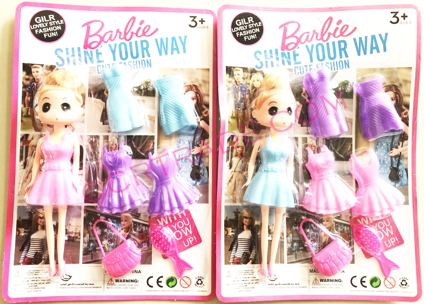 บาร์บี้แต่งตัว+ชุดกระโปรงแผง 25.5 ซม.(งานห้าง)