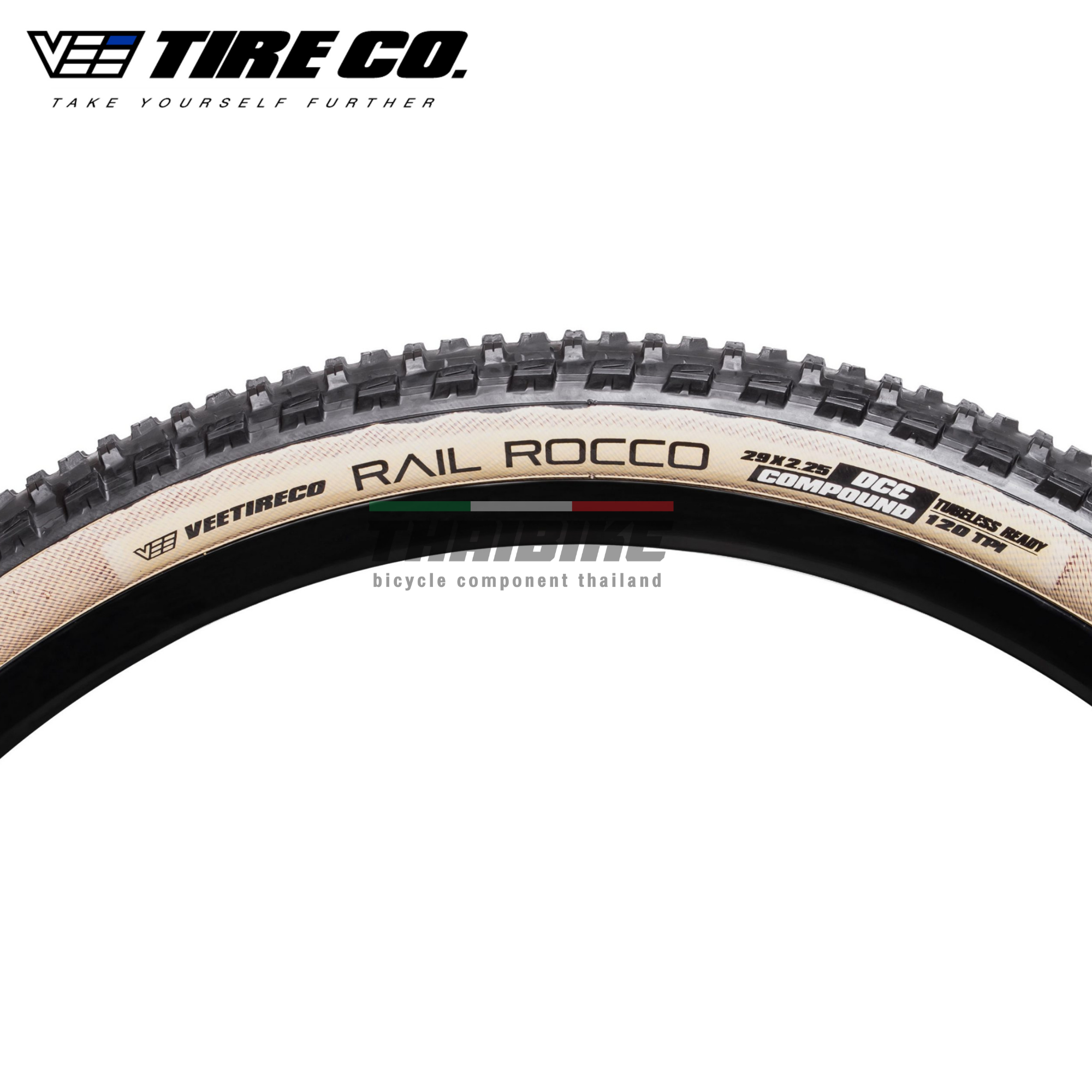 ยางนอกจักรยานเสือภูเขา VEE TIRE รุ่น Rail Rocco ขนาด 29x2.25 29x2.10