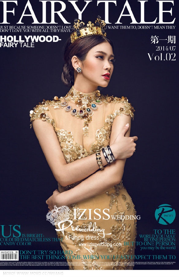 PW283 - Preorder ชุดคู่ถ่ายพรีเวดดิ้ง (prewedding dress) & ชุดแต่งงานแฟนซี (Fancy wedding dress)ชายหญิง "ธีมสีทอง-ดำ"