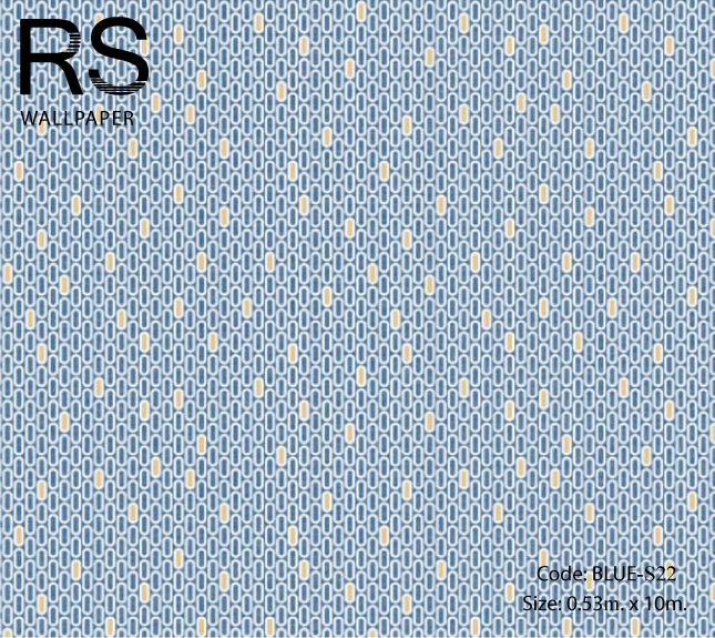 วอลเปเปอร์ลายโมเดิร์น BLUE-S22