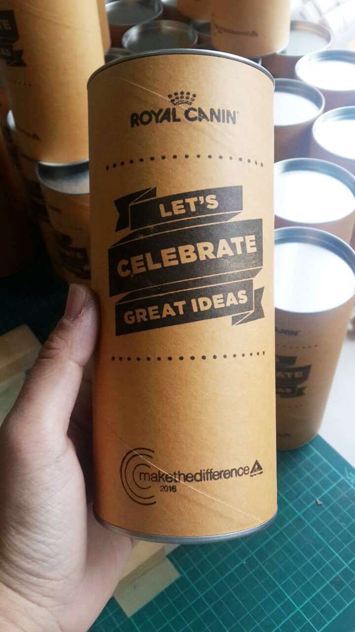 สกรีนกระป๋อง / สั่งพิมพ์กระป๋องกระดาษ