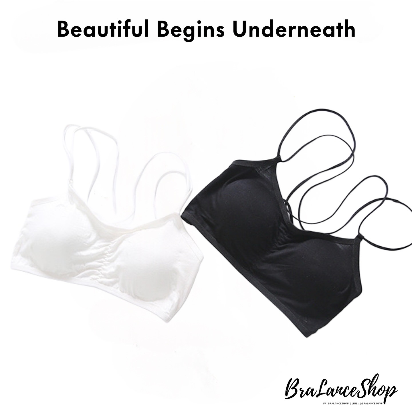 BLS✿105 เสื้อสายเดี่ยวแฟชั่น หลังไขว้