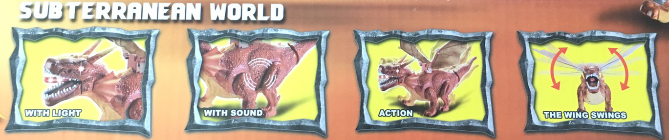 มังกรมีปีกใหญ่ มีเสียง มีไฟกล่อง 42.5 ซม.(1x3)