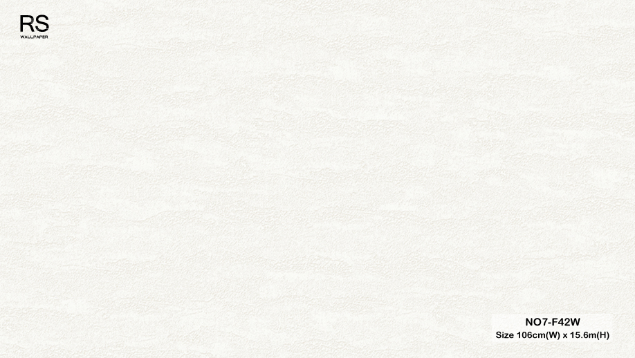 วอลเปเปอร์ ปูนเปลือยสีขาวอมครีม ออฟไวด์ NO7-F42W