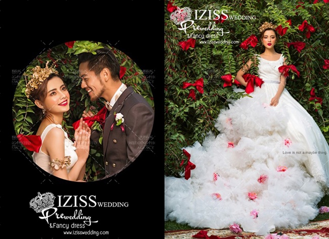 PW247 - **พรีออเดอร์** ชุดคู่ถ่ายพรีเวดดิ้ง (prewedding dress) & ชุดแต่งงานแฟนซี (Fancy wedding dress)ชายหญิง "ธีมสีขาว-น้ำตาลเข้ม"