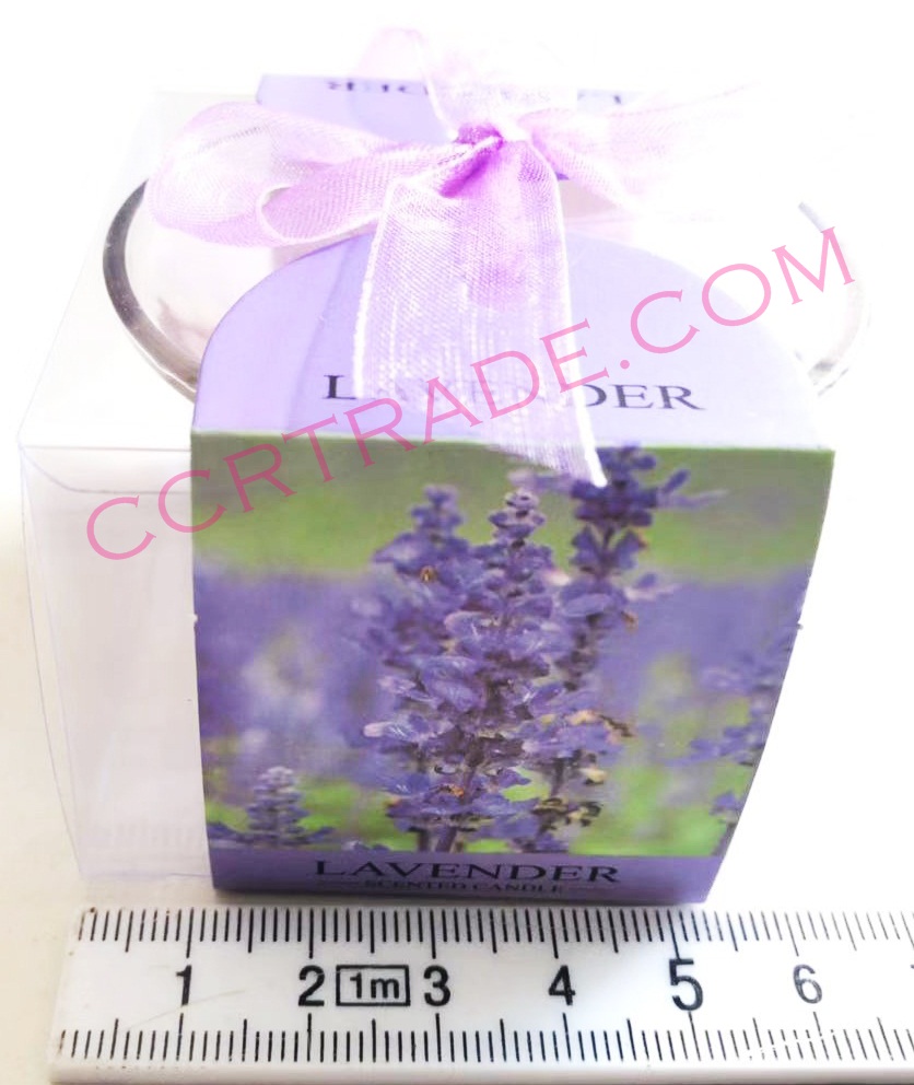 เทียนหอมแก้วกล่องโบว์ถาด 28 ซม.