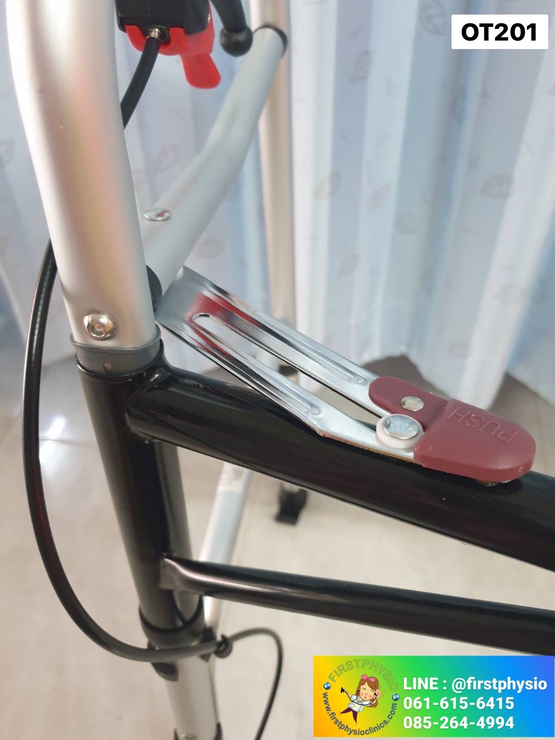 อุปกรณ์ช่วยเดินแบบมีล้อพับได้ walker ผู้ใหญ่แบบมีล้อมีเบรกพับได้ รุ่น OT201