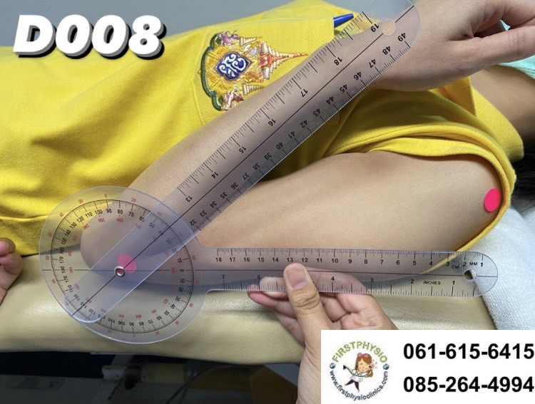 ไม้บรรทัดวัดมุมทางการแพทย์พลาสติก 360 องศา โกนิโอมิเตอร์ ขนาด 12 นิ้ว Goniometer