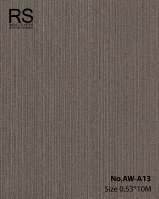 วอลเปเปอร์สีน้ำตาลเข้ม เทกเจอร์เส้น No.AW-A13