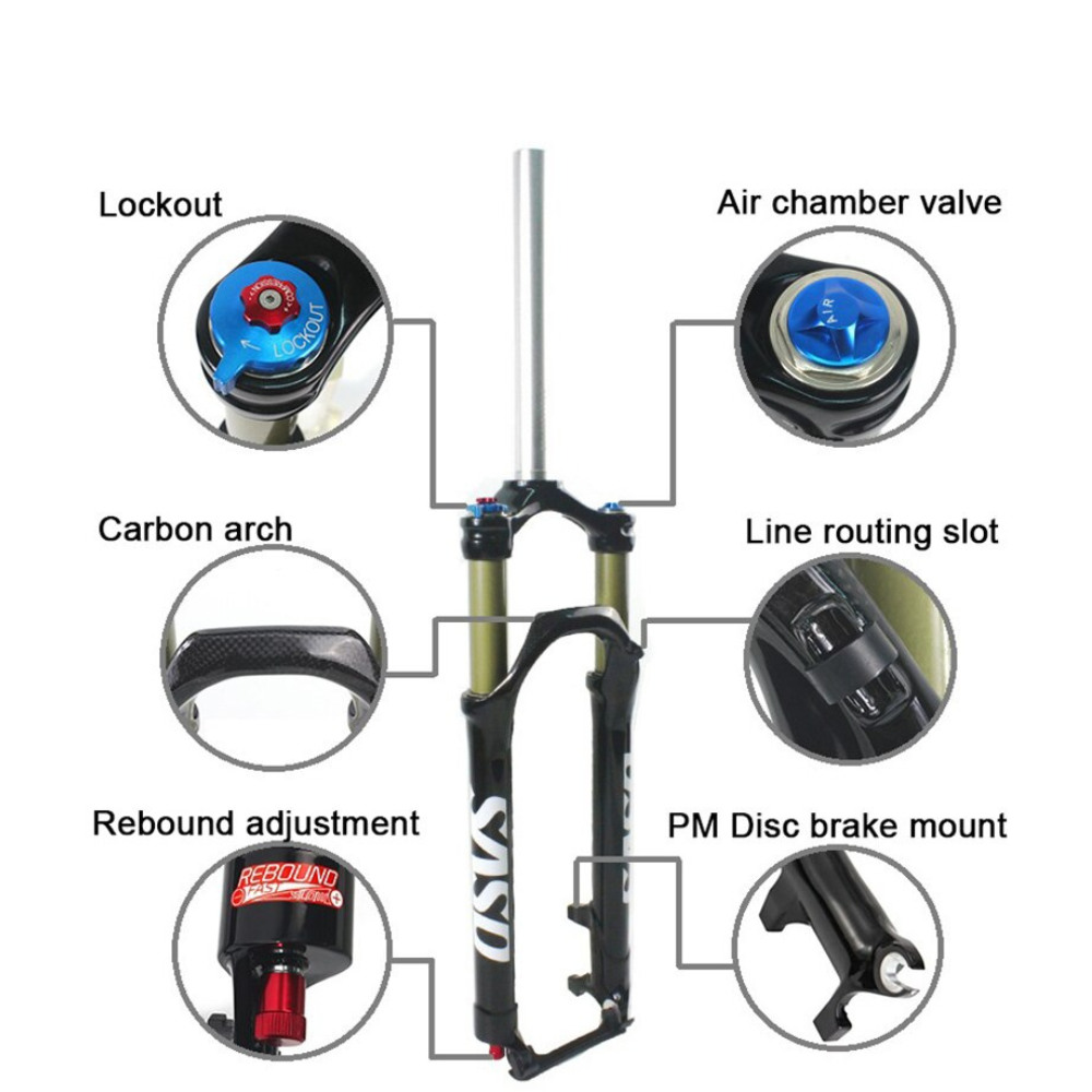 โช๊คลมจักรยานเสือภูเขา SASO สำหรับล้อ 29 ซางตรง แกน 9 กว้าง 100มม.