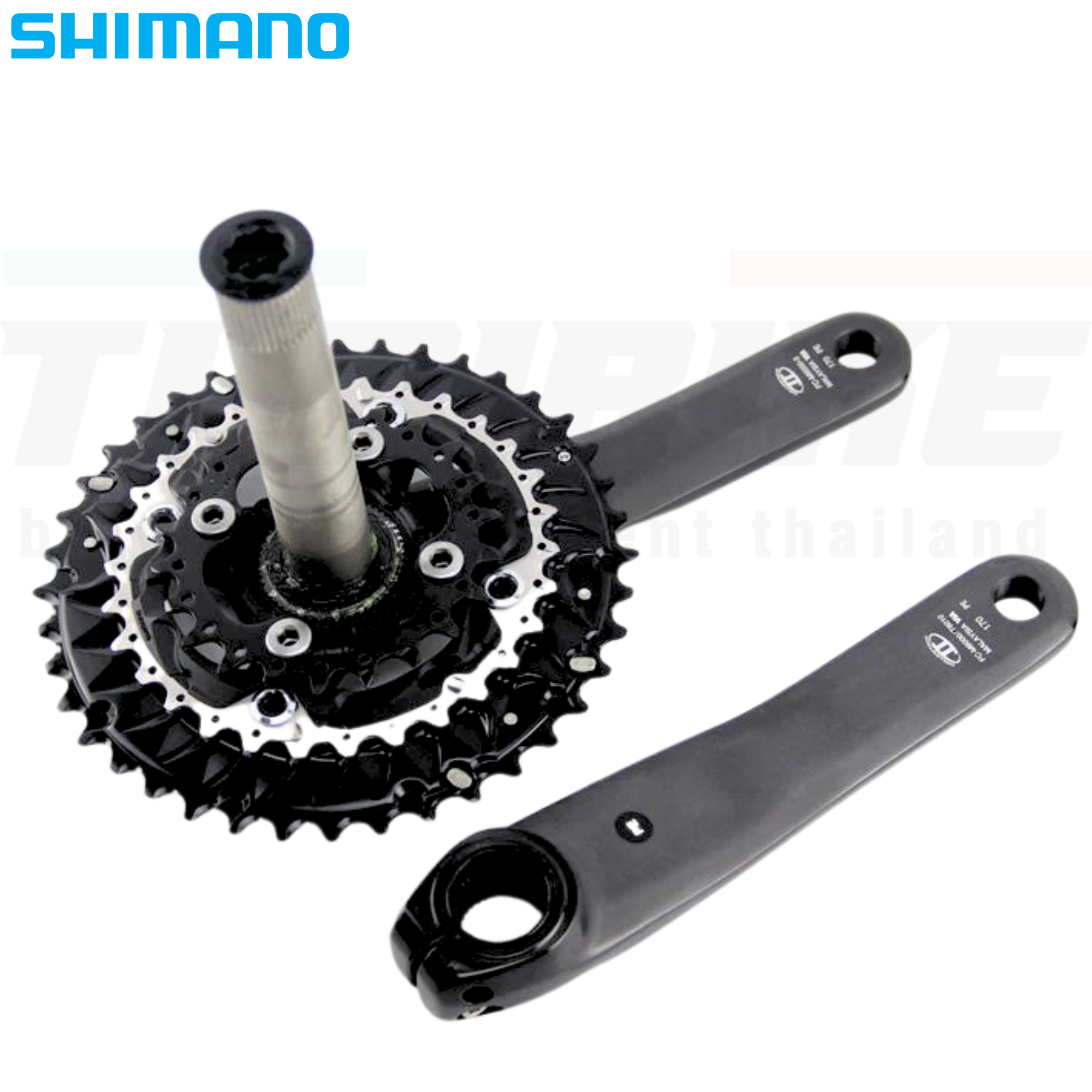 ชุดขาจานจักรยานเสือภูเขา SHIMANO DEORE, FCM6000-3 3 ชั้น 40X30X22T