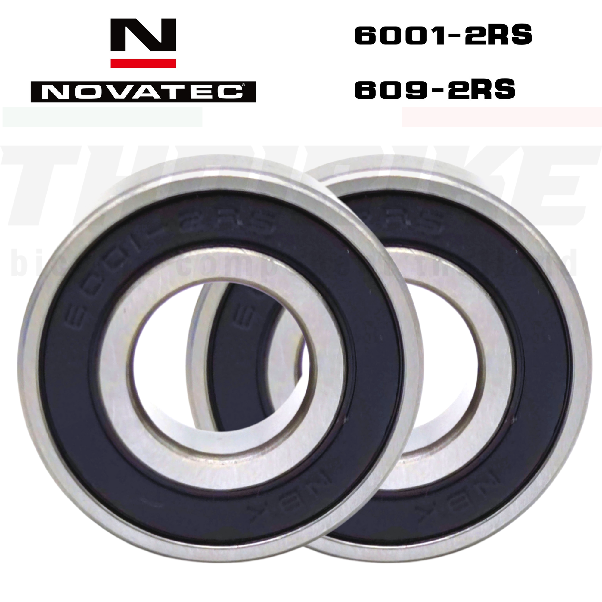 NOVATEC ตลับลูกปืนจักรยาน ดุมแบร์ลิ่งดุมล้อหน้า ล้อหลัง 609 6001RS