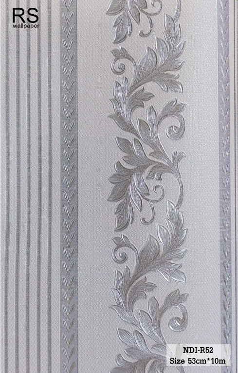 วอลเปเปอร์ ลายคลาสสิคสลับลายทาง สีน้ำตาล NDI-R52