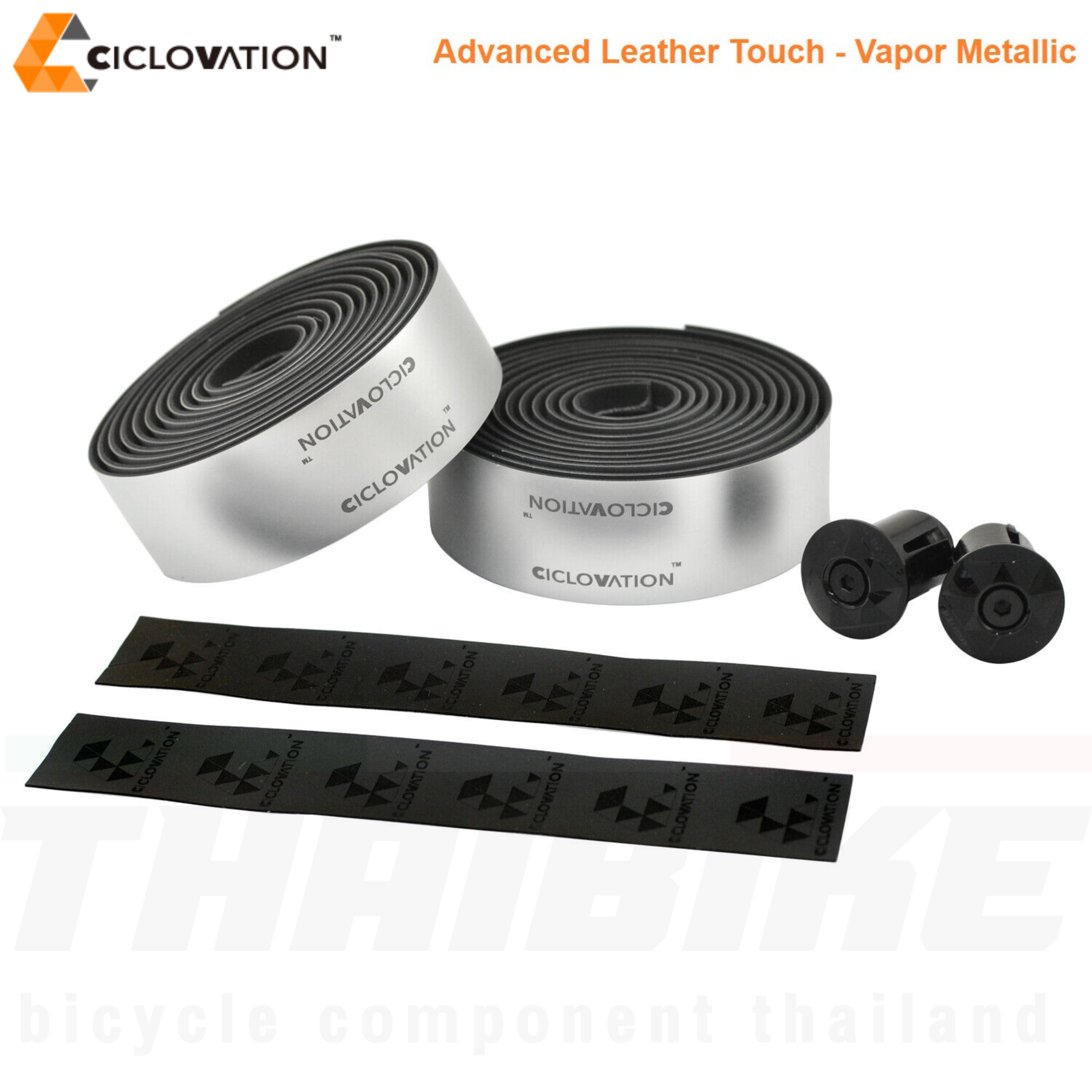 ผ้าพันแฮนด์จักรยานเสือหมอบ CICLOVATION Advanced Leather Touch - Vapor Metallic