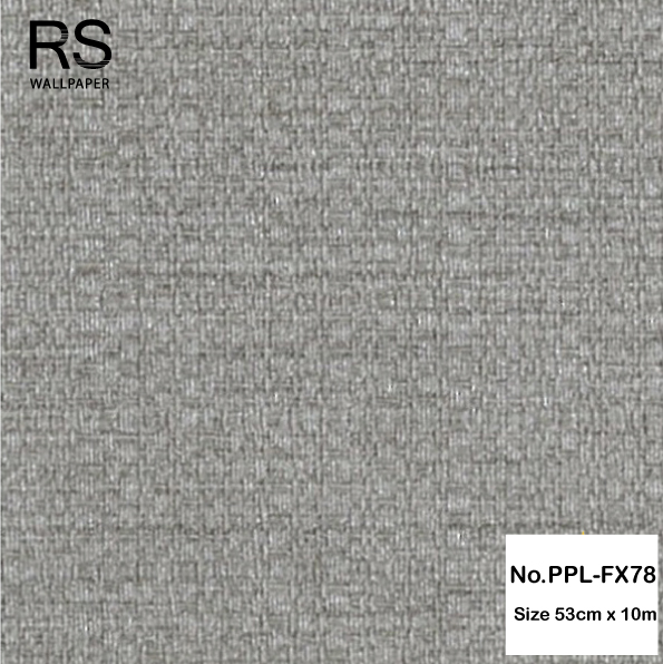 วอลเปเปอร์ ลายผ้า สีเทาน้ำตาล No.PPL-FX78