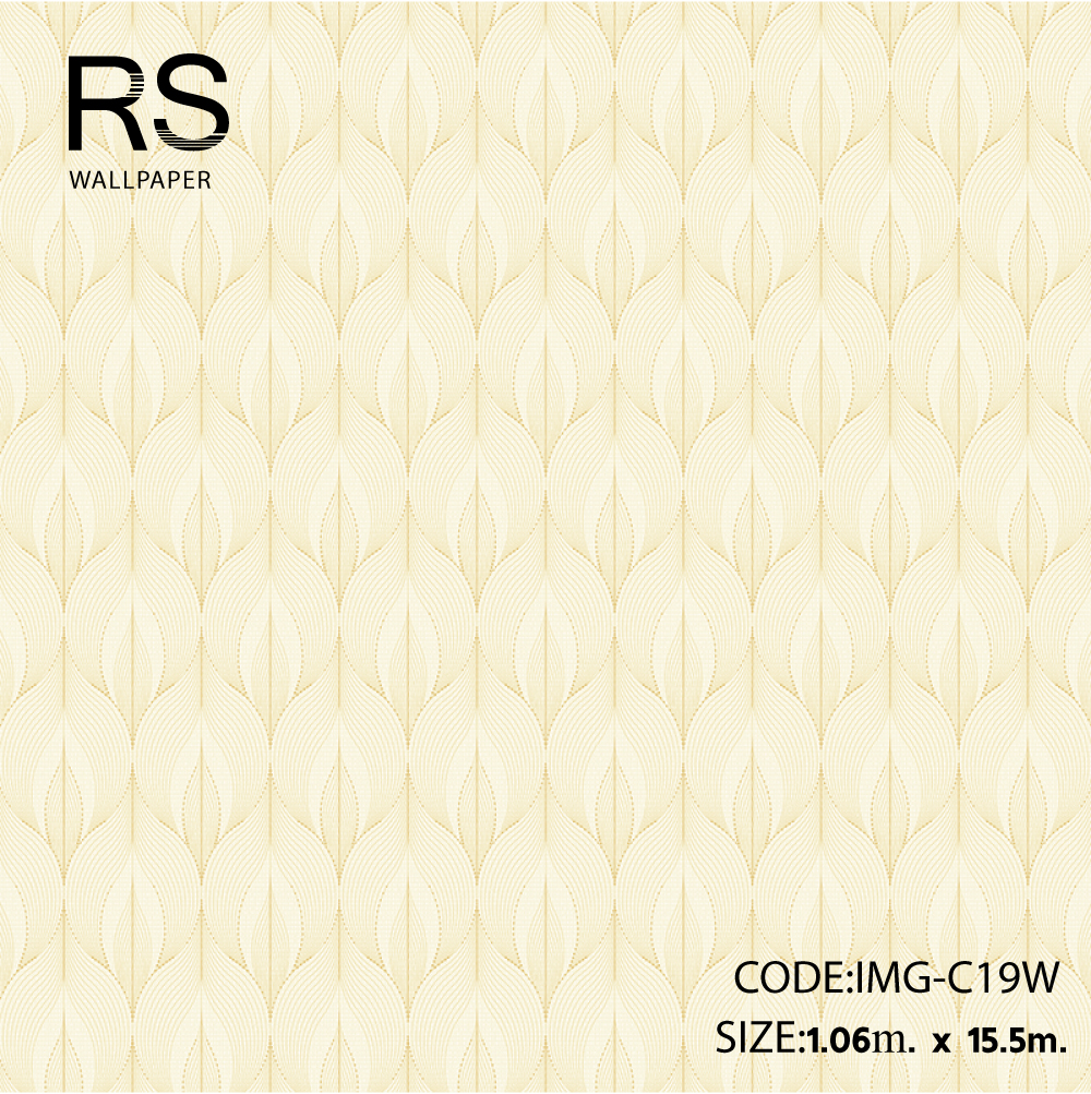วอลเปเปอร์สไตล์โมเดิร์น ทรงโค้ง สีทอง IMG-C19W