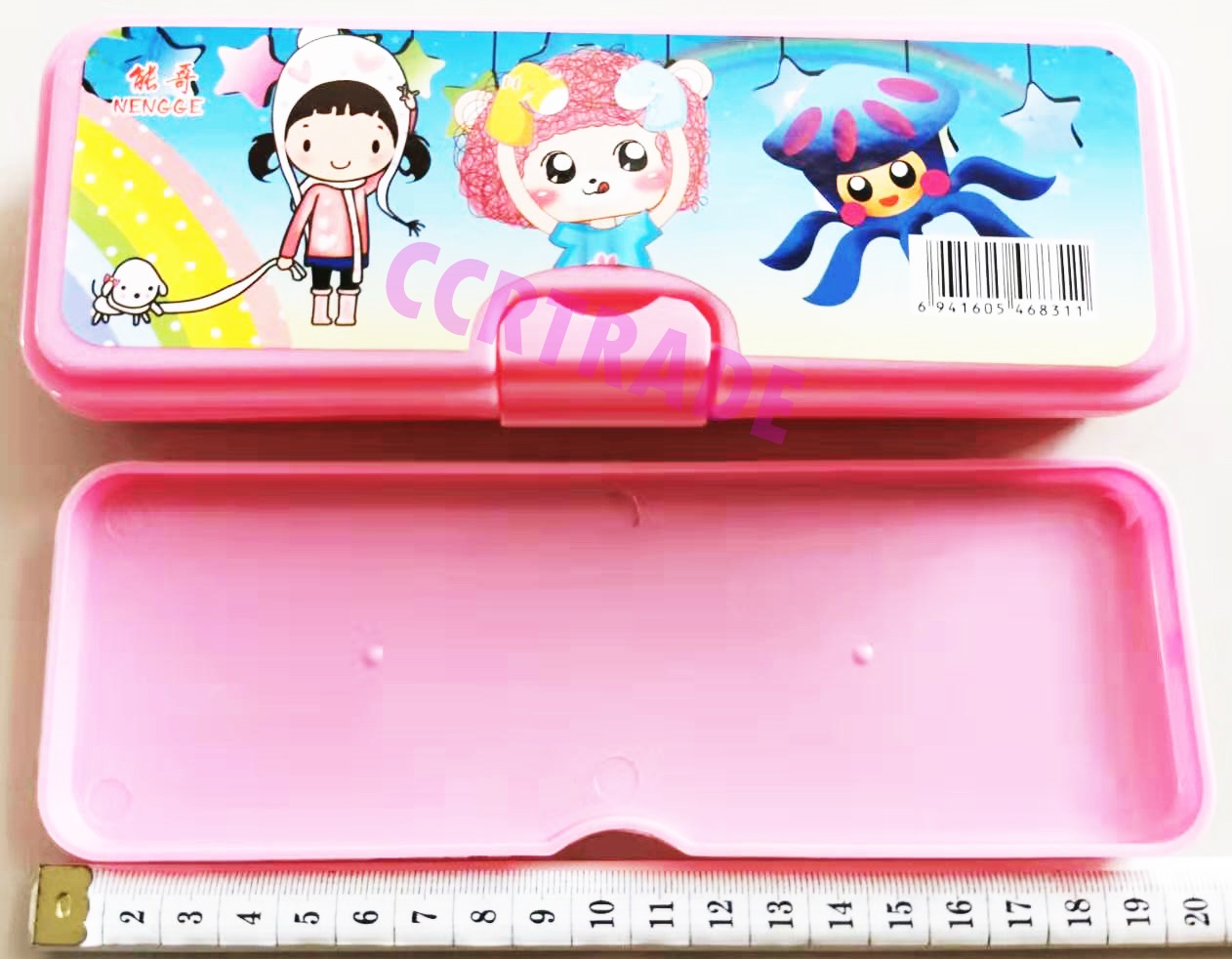 กล่องดินสอพลาสติกการ์ตูน 2 ชั้น 20 ซม.