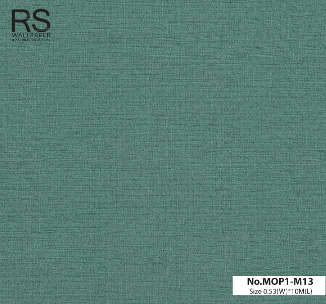 วอลเปเปอร์สีเขียว มีเทกเจอร์ในตัว No.MOP1-M13