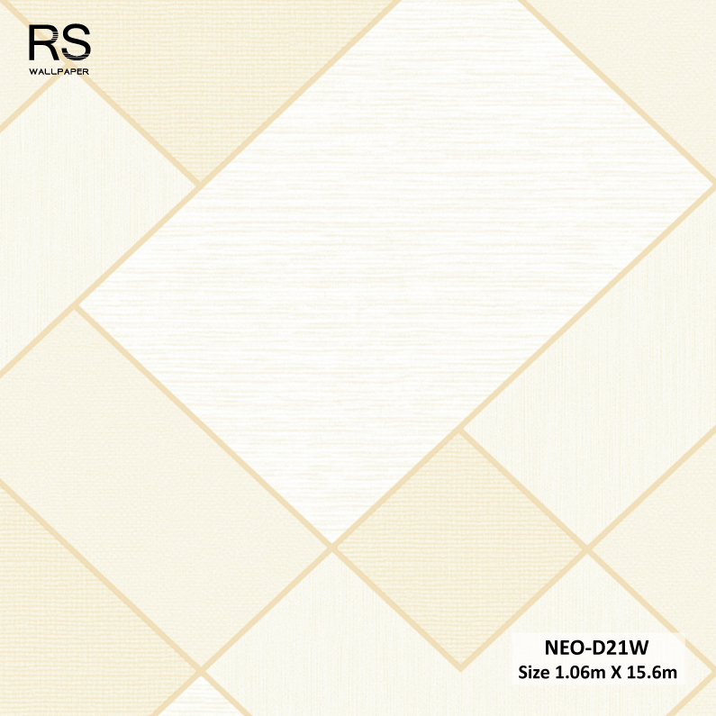 วอลเปเปอร์ สไตล์โมเดิร์น สีครีมทอง NEO-D21W