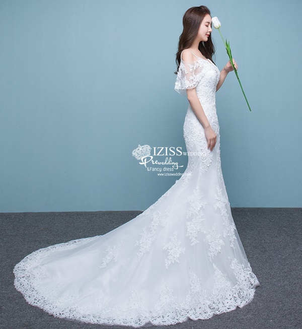 BR314 **พรีออเดอร์**ชุดแต่งงาน&ชุดเจ้าสาวแบบยาวสีขาวเกรดพรีเมี่ยม หรูหราน่ารัก สวยโดดเด่นไม่ซ้ำใคร