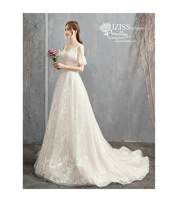 BR363 **พรีออเดอร์**ชุดแต่งงาน&ชุดเจ้าสาวแนวเรียบหรู สีขาวเกรดพรีเมี่ยม น่ารัก สวยโดดเด่นไม่ซ้ำใคร