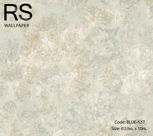 วอลเปเปอร์เทกเจอร์ต้นไม้จางๆสไตล์วินเทจ BLUE-S57