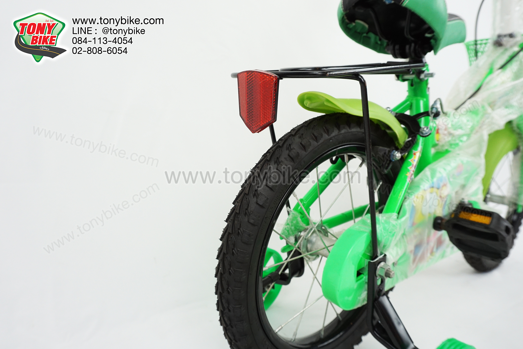 จักรยานเด็ก ล้อ 12 นิ้ว แฮนด์ตรง สีเขียว