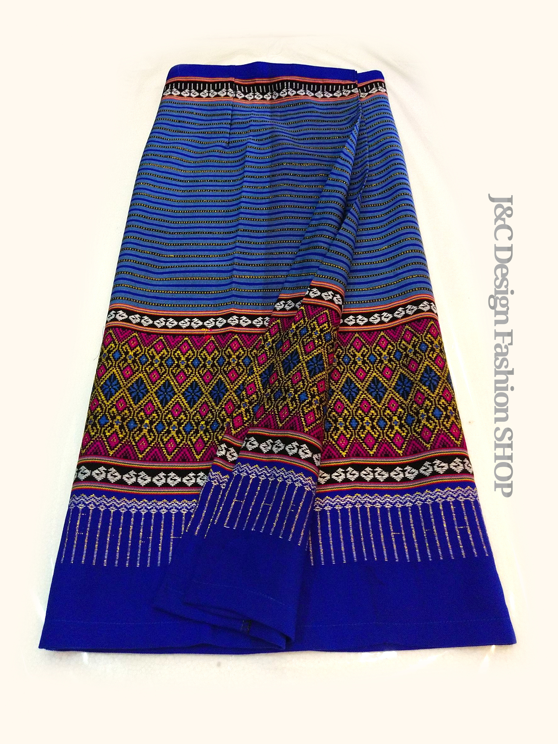 ผ้าถุงสำเร็จรูปผ้าซิ่นตีนจกไทลือ #ผ้าซิ่นสำเร็จรูปผ้าฝ้ายทออัดผ้ากาวเย็บถุงแล้ว