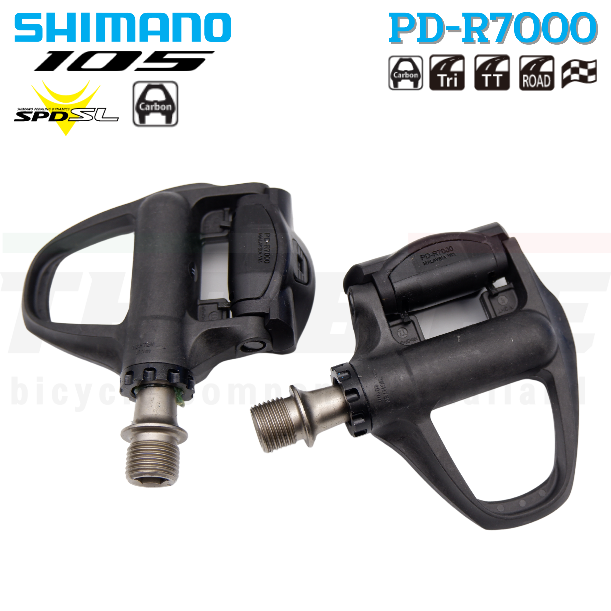 ศูนย์ไทย บันไดจักรยานเสือหมอบคาร์บอน SHIMANO 105 PD-R7000 พร้อมคลีท