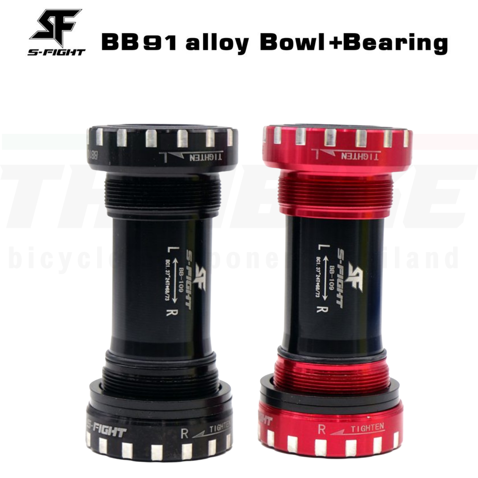 กะโหลกกลวงจักรยานแบบเกลียวS-fight รุ่น BB91 Bearing