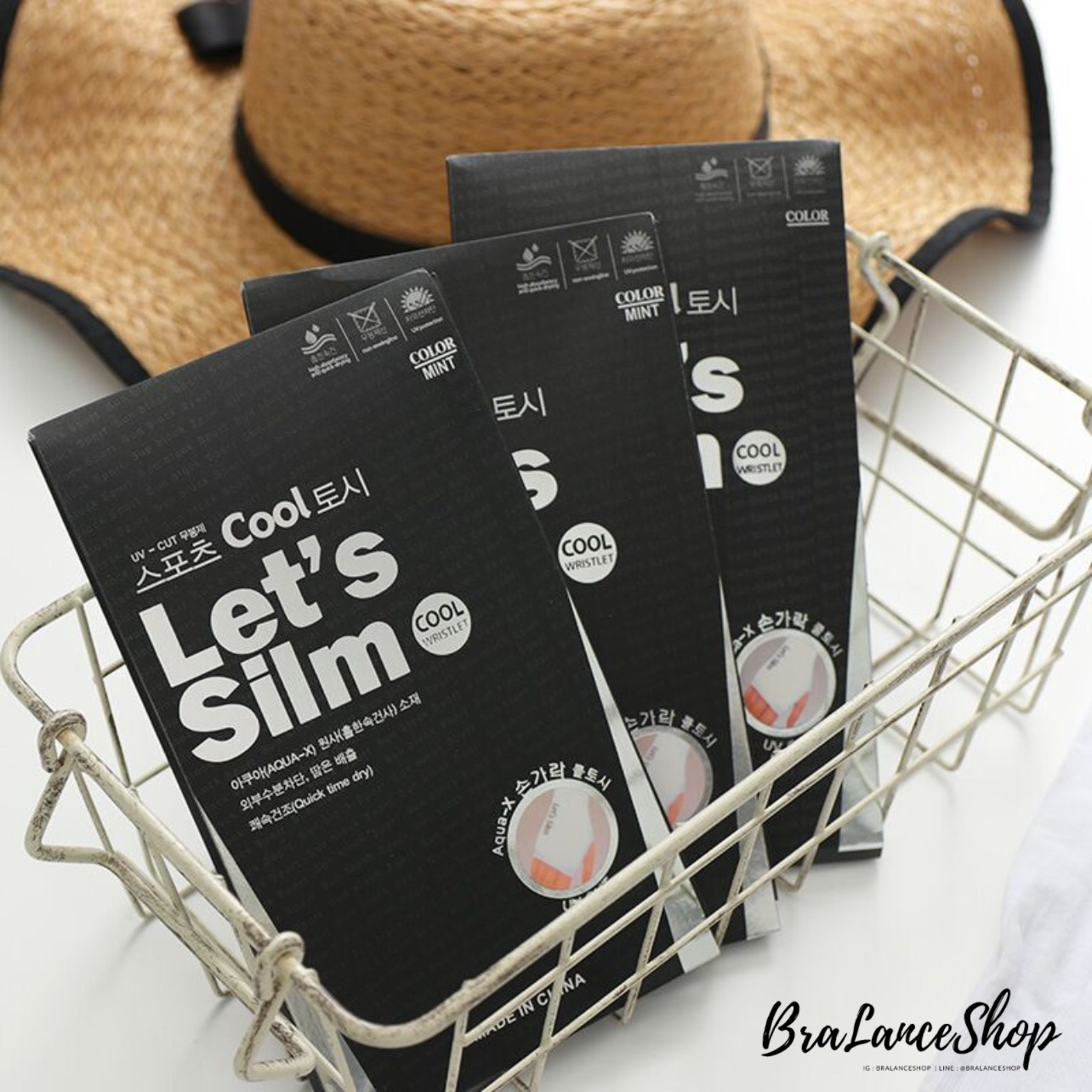BLS✿H028 ปลอกแขนกันแดด กันUV แบรนด์ Let's Slim