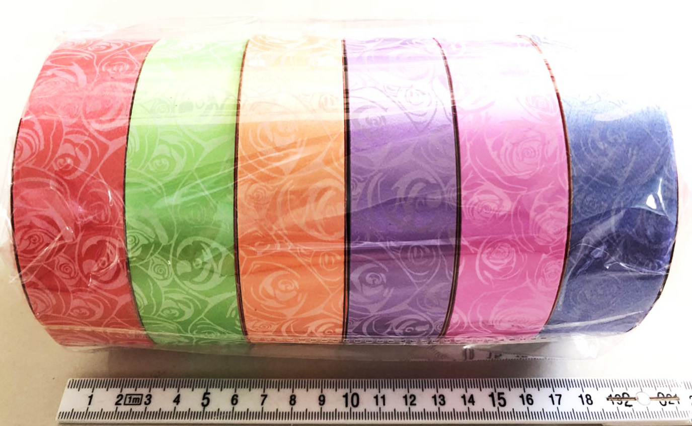 ริบบิ้นลายกุหลาบ หน้ากว้าง 30 มิล ยาว 40 หลา