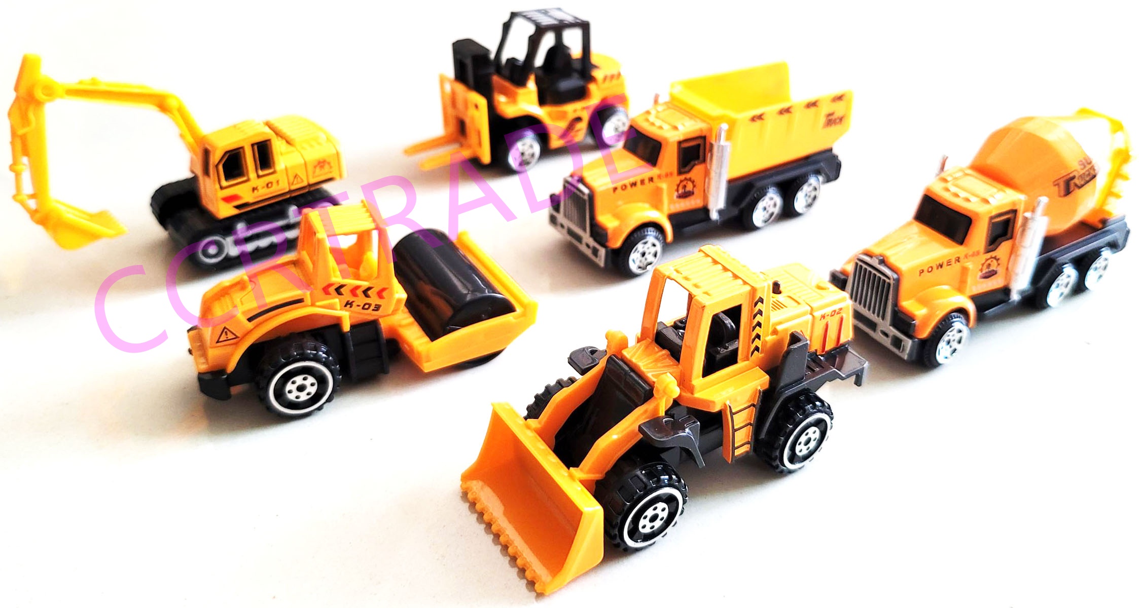 รถเหล็กโมเดลก่อสร้างกล่อง 23.5 ซม.