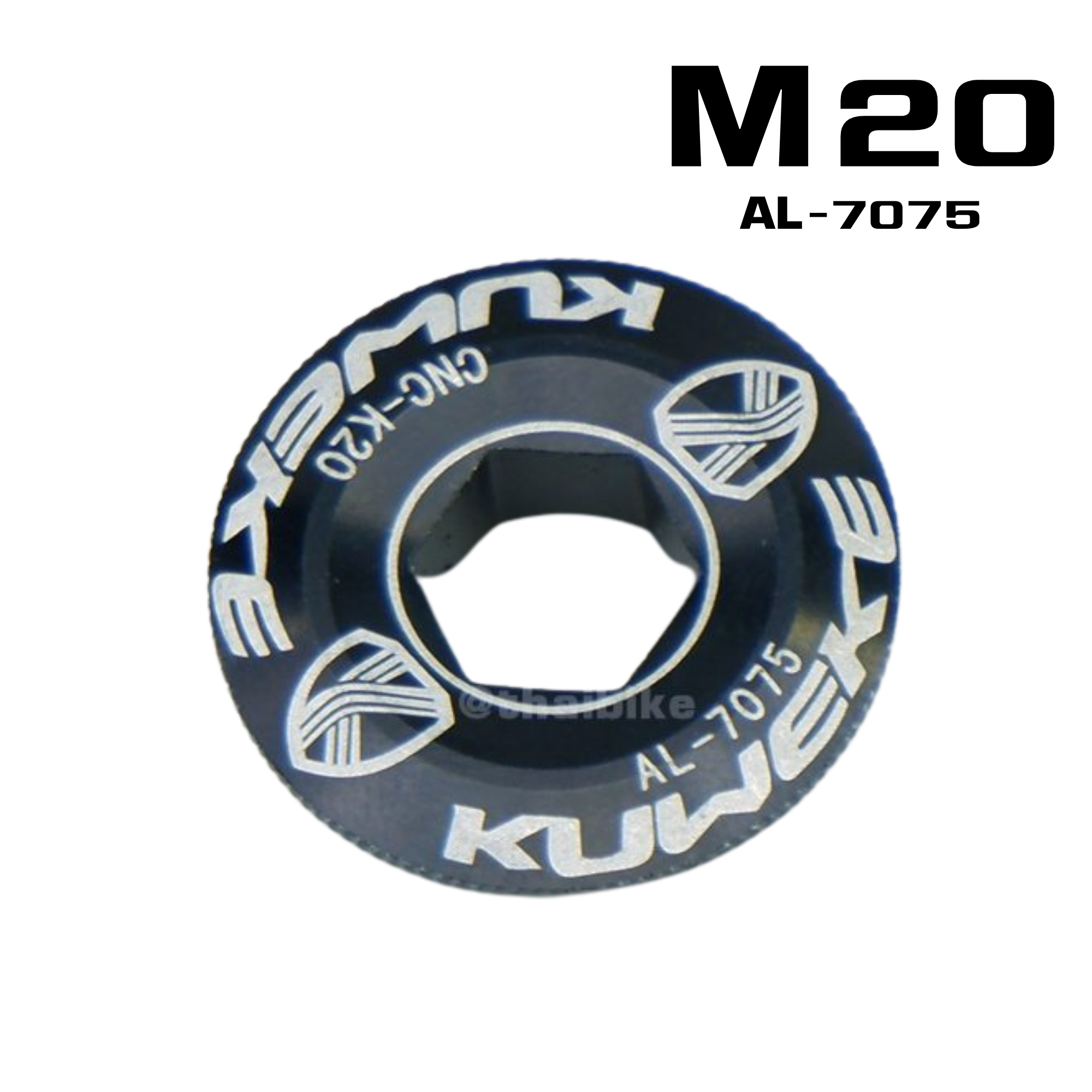 น็อตปิดขาจานกะโหลกกลวงจักรยาน ขนาด M20 อลูมิเนียม CNC