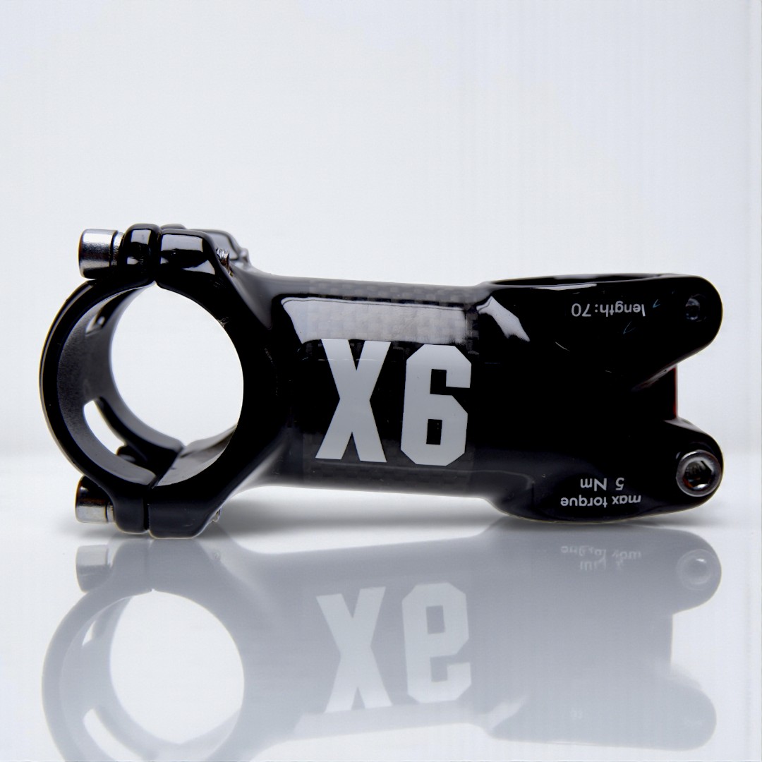 สเต็มจักรยานอลูมิเนียมเคลือบคาร์บอน THAI BIKECO X6 +-7 70/90/100/110