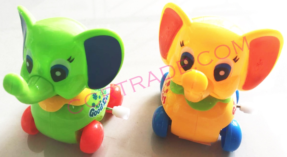 ช้างสีสดไขลานกล่อง 28.5 ซม.