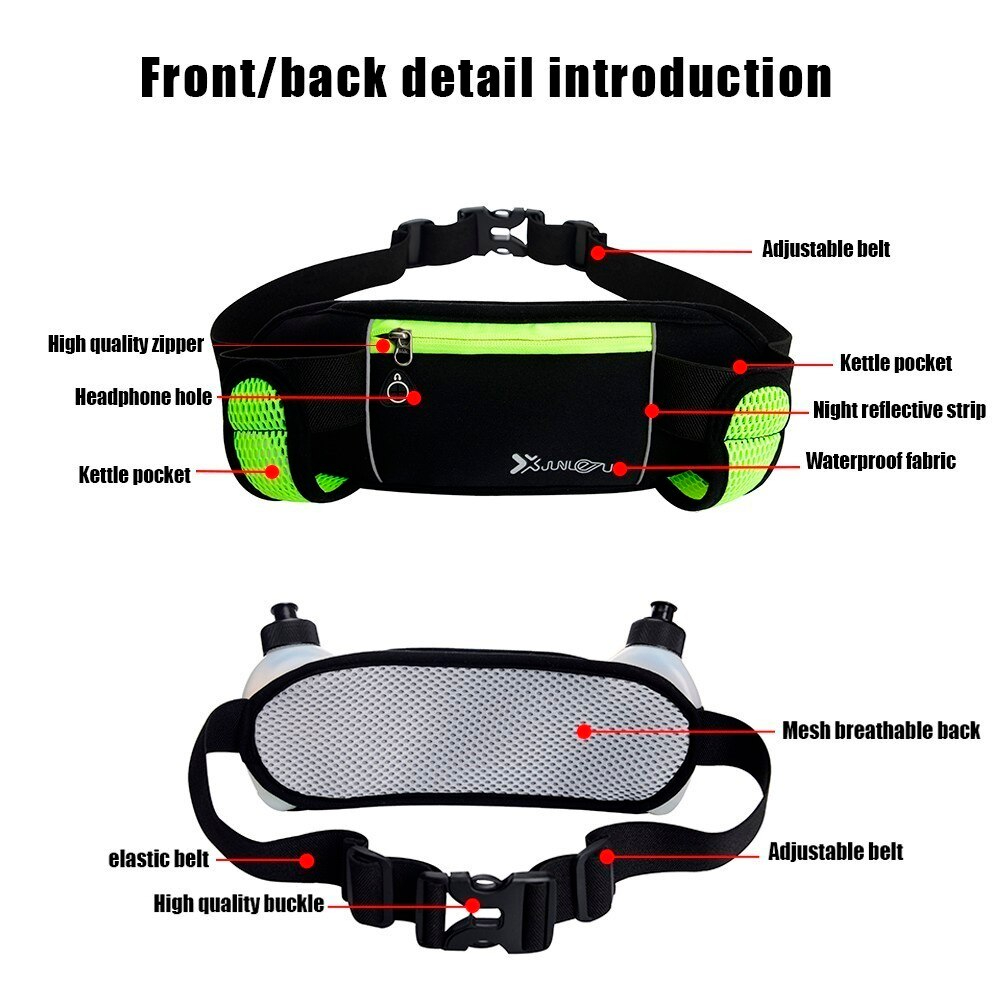 กระเป๋าคาดเอว วิ่ง ปั่นจักรยาน แถมฟรีขวดน้ำ 2ขวด