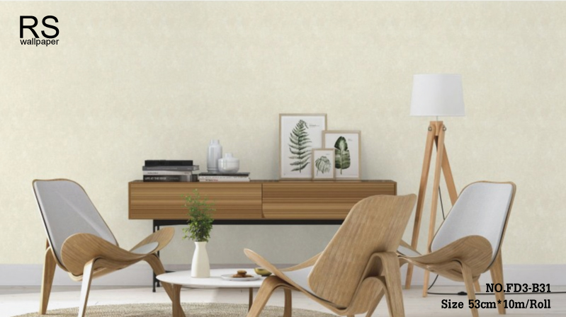 วอลเปเปอร์เทกเจอร์โฟมพื้นสีครีม FD3-B31