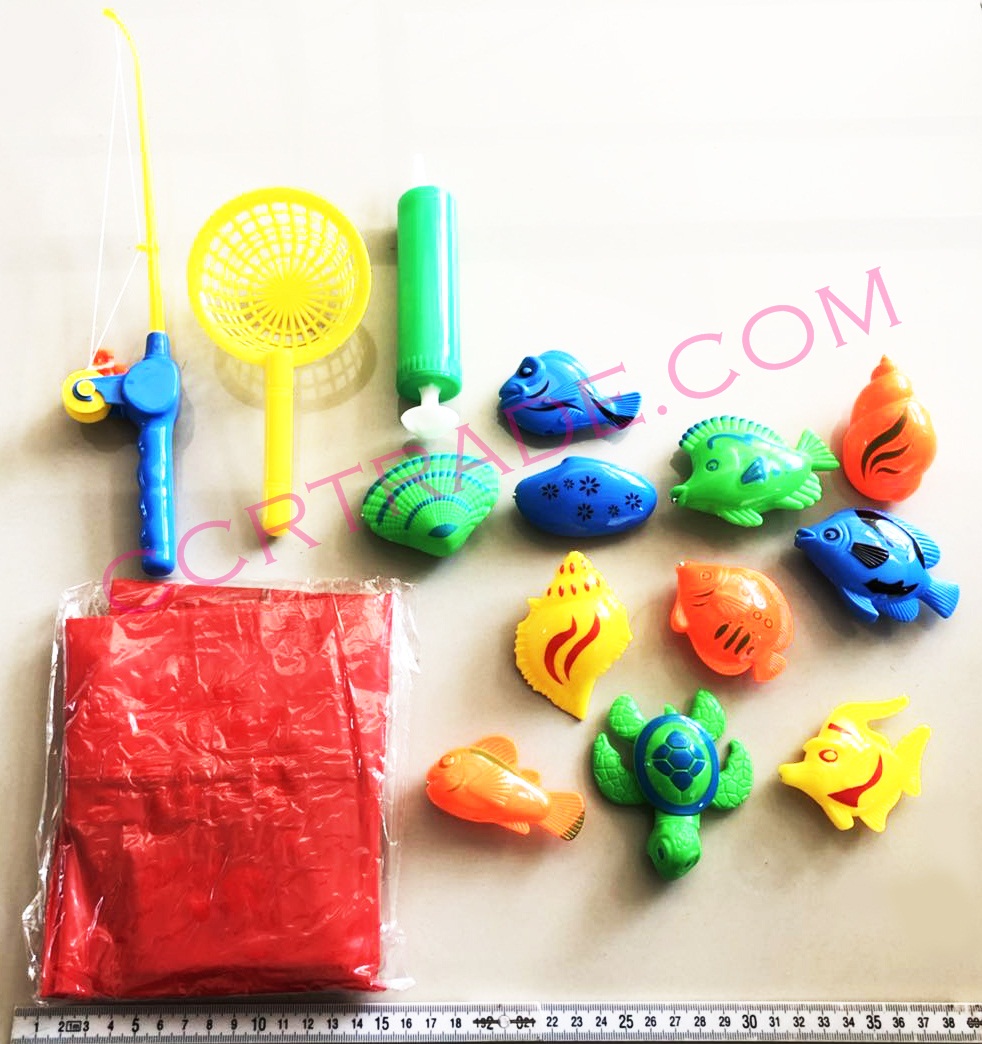 สระน้ำตกปลาแม่เหล็ก+ที่สูบลมกล่อง 45x60 ซม.(1x2)