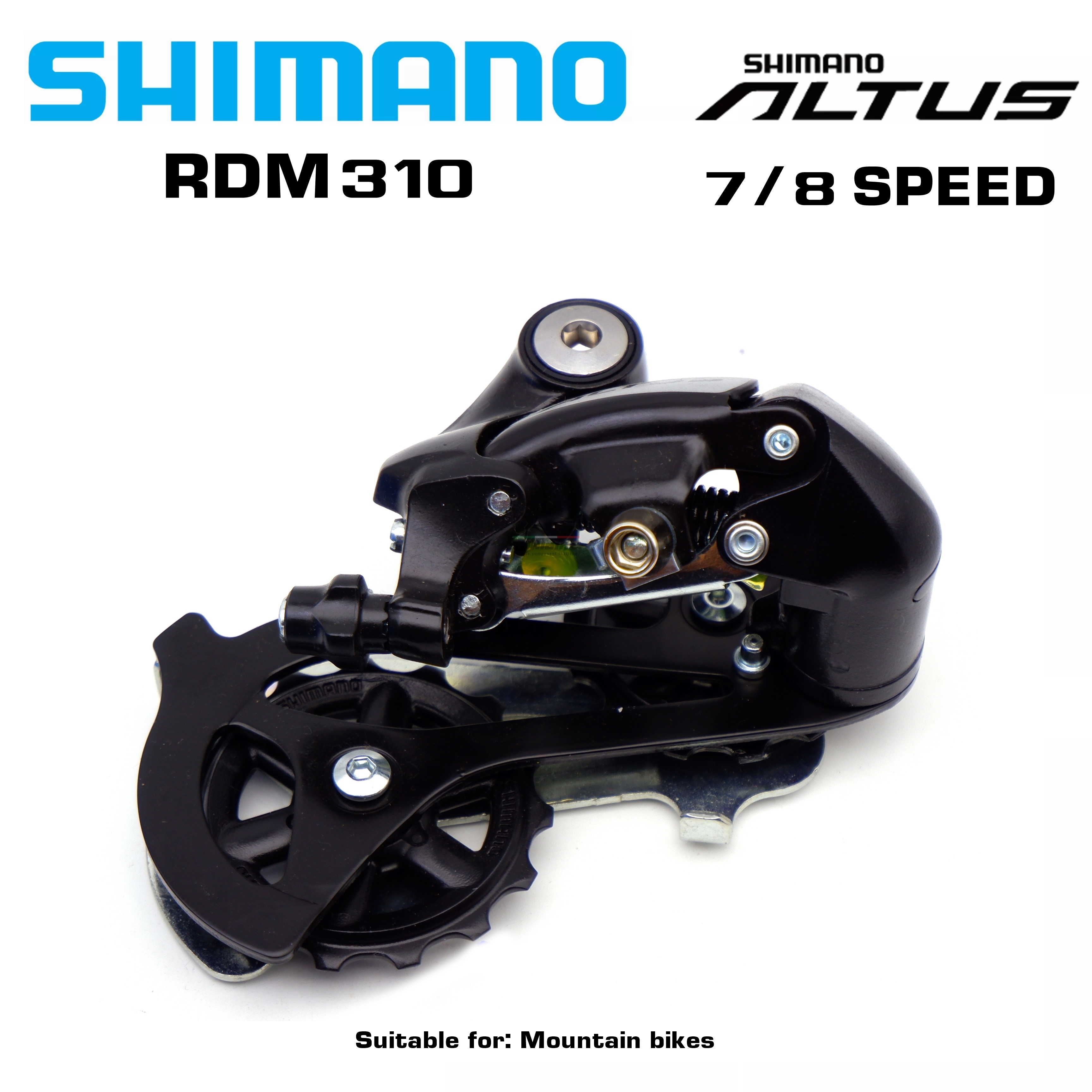 ตีนผีจักรยานเสือภูเขา SHIMANO ALTUS, RDM310, 7/8 SPEED มีกล่อง