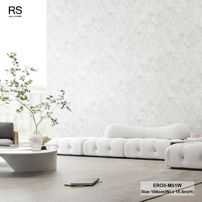 วอลเปเปอร์ลายปูนเปลือยคอนกรีต สีเทาปนเงิน ERO5-M51W