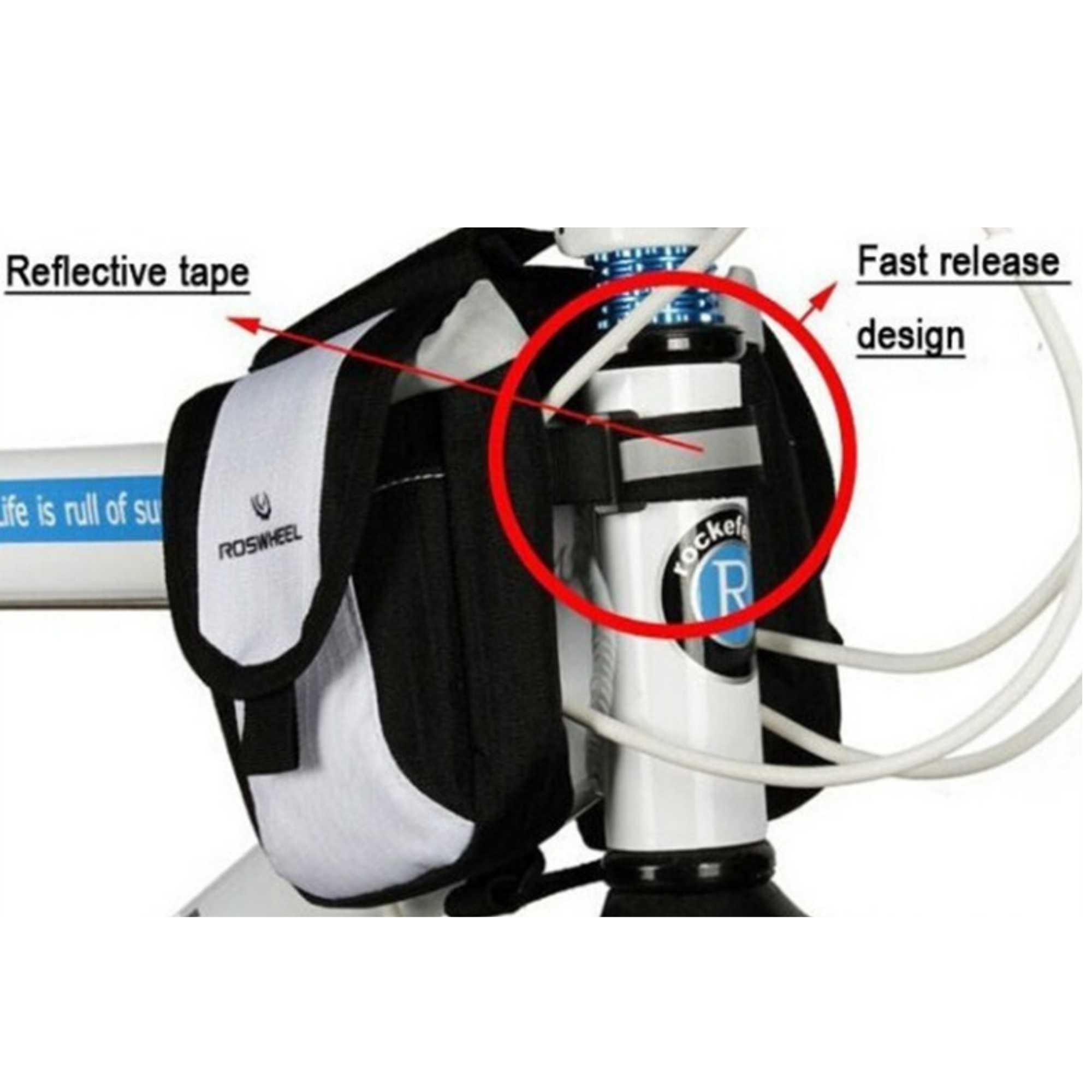 กระเป๋าพาดเฟรมหน้าจักรยานเสือหมอบ เสือภูเขา ROSWHEEL 12529-C