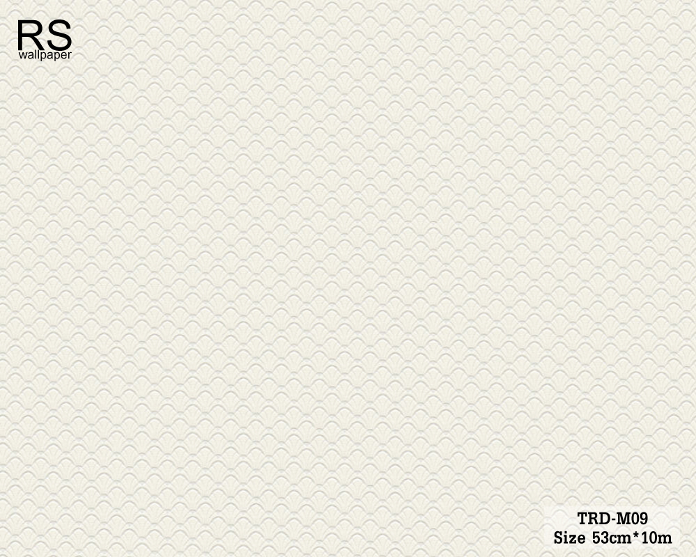 วอลเปเปอร์ ลายโมเดิร์น โค้งเกร็ดปลาเล็ก สีขาว TRD-M09